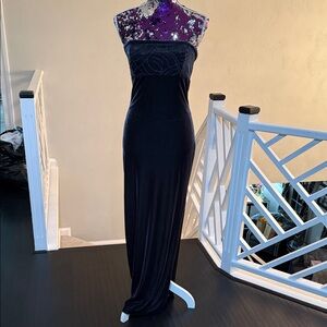 Cum cum  by Niki Livas grey velvet beaded top  pit 15”waist 12”’ hip 16”
